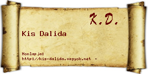 Kis Dalida névjegykártya